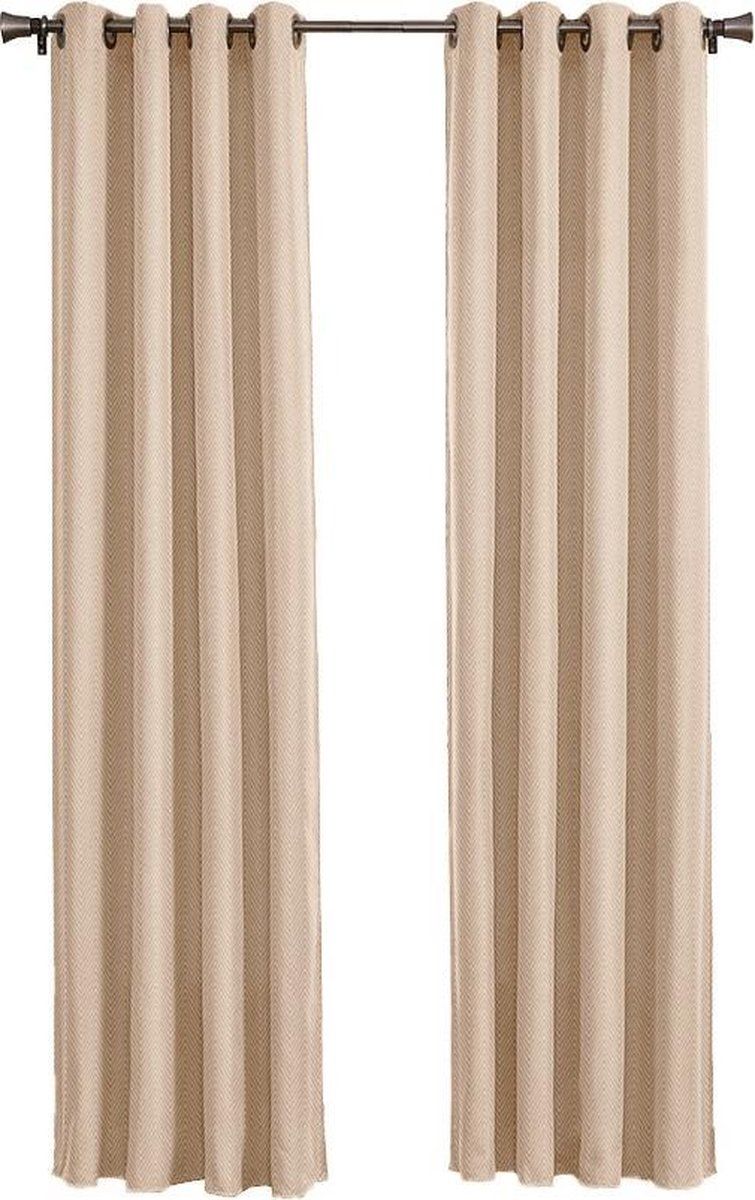 Larson - Luxe Hotel Blackout Gordijn - Met Ringen - 1.5m X 2.5m - Licht Taupe