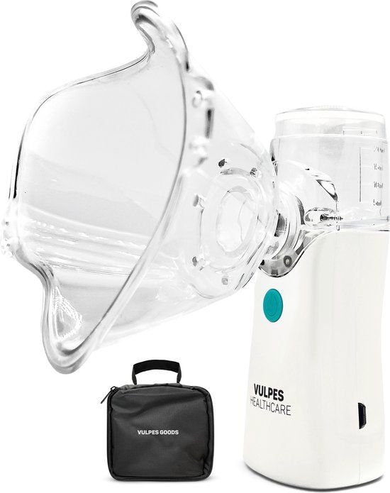 Vulpes Goods ® HealthCare Aerosoltoestel – Ultrasone Inhalator – Nebulizer – Oplaadbaar – Incl. 4