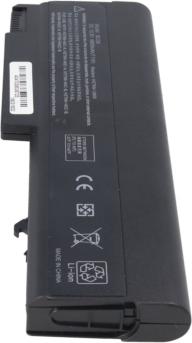 AccuCell Hp Compaq 6730B - Accu Li-ion 10.8V 6600mAh 71.3Wh - Zwart