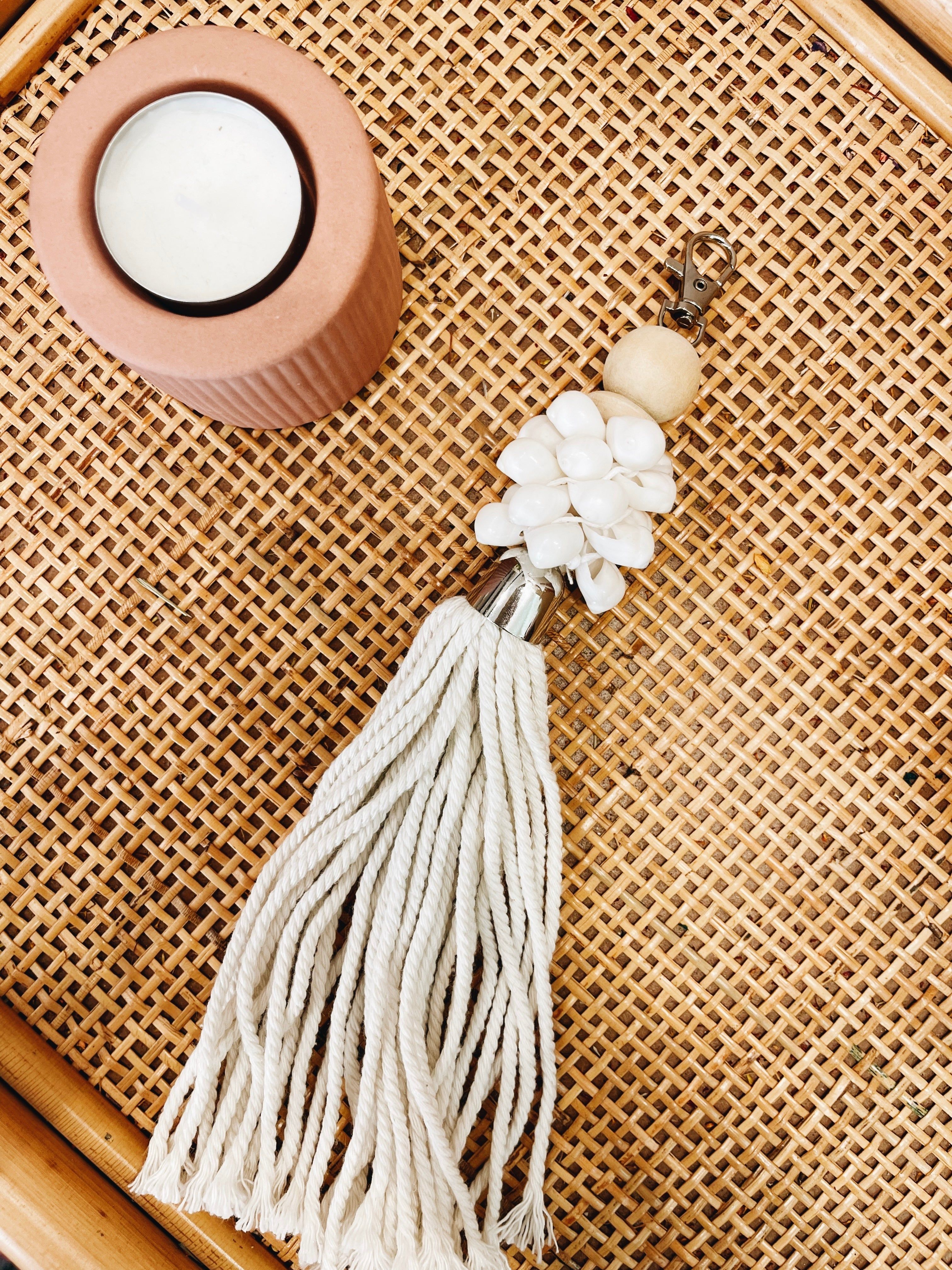 Uma Cantik Porta-chaves Conchas Alor Branco