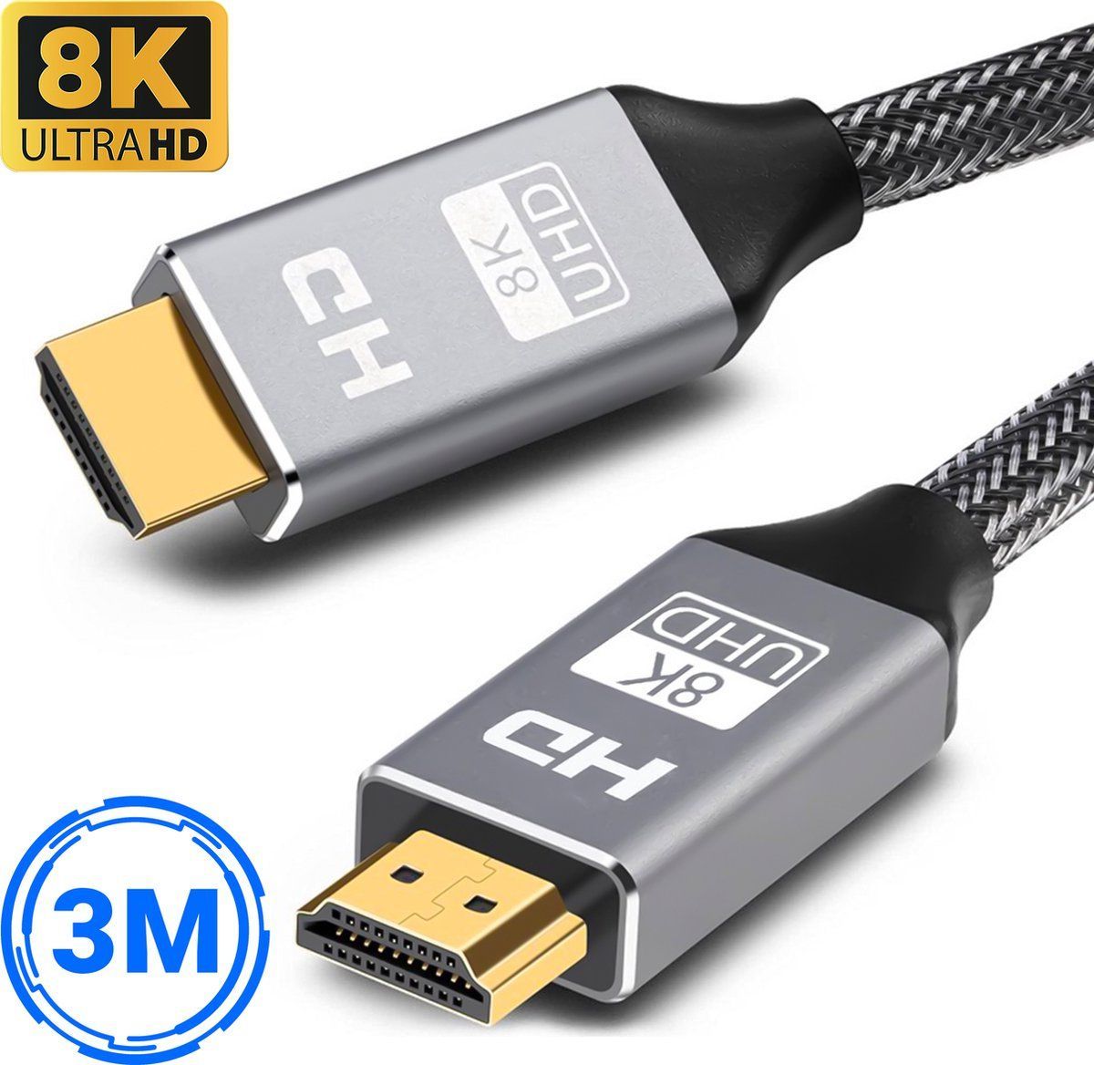 Sbvr Hdmi Kabel 2.1 - 8K Ultra Hd 4K 120 Hz - Nylon 3 Meter
