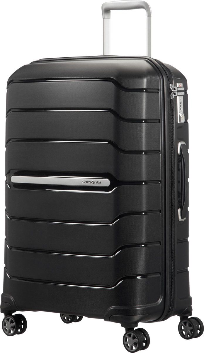 Samsonite Flux - Reiskoffer 68/25 Uitbreidbaar - Hardcase Met Tsa-slot En 4 Zwenkwielen - Zwart