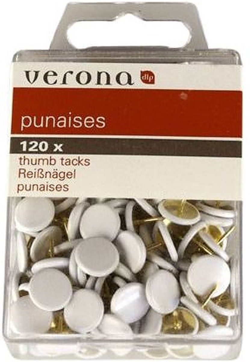 Verona 1222 - Punaises - 120 stuks - Wit