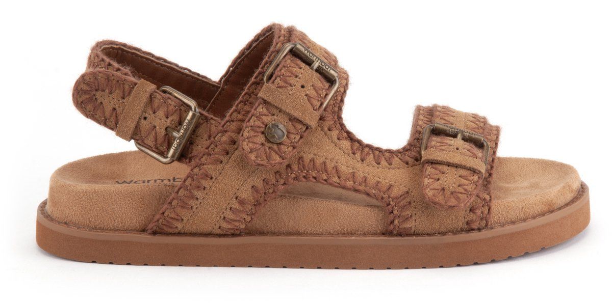 Warmbat Bolwara - Dames Sandalen - Suede - Cognac (maat 39)