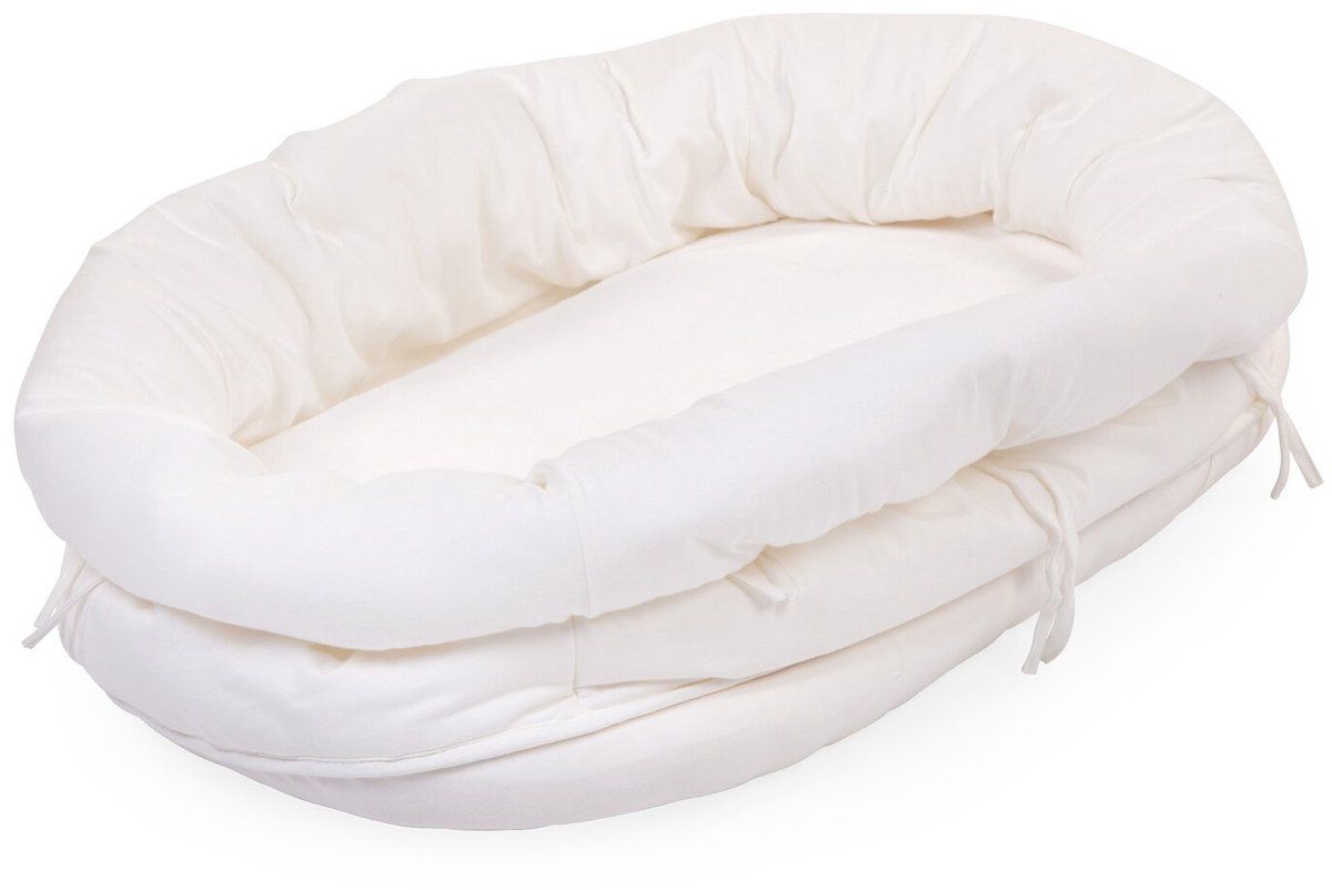 Childhome Omrander - Rattan Wieg - Jersey Katoen - Ecru