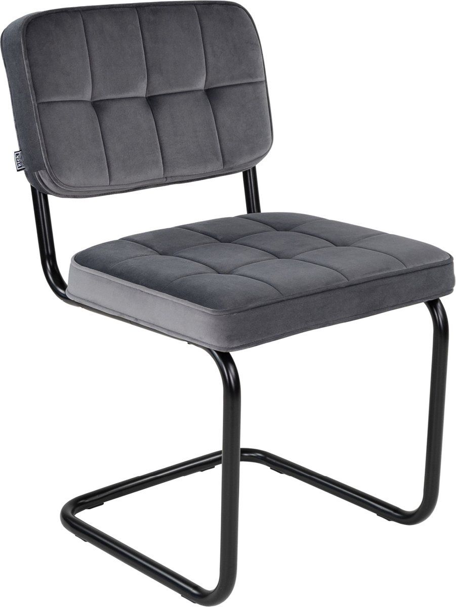 Kick Buisframe Stoel Ivy - Antraciet