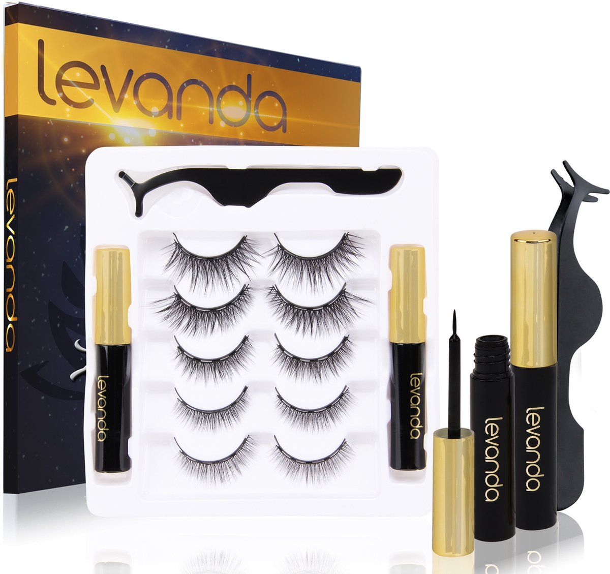 wimperextensions met magnetische eyeliner zwart - nep wimpers magnetisch - magnetische wimpers - nepwimpers