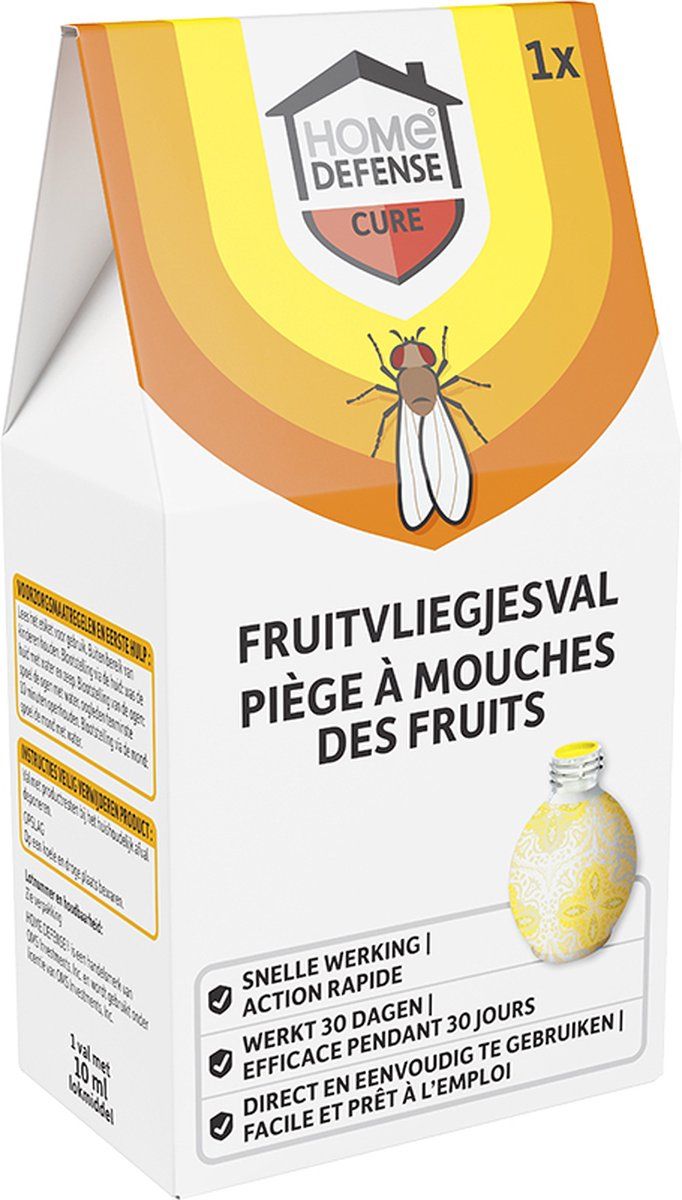 Home Defense - Fruitvliegjesval - Effectief Tot 30 Dagen - Geel