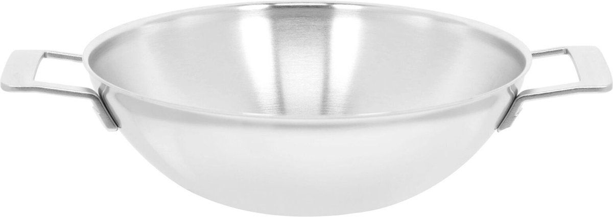 Demeyere Industry 5 - Rvs Wokpan - 30 Cm - Inductie - 2 Handvaten - Ptfe-vrij