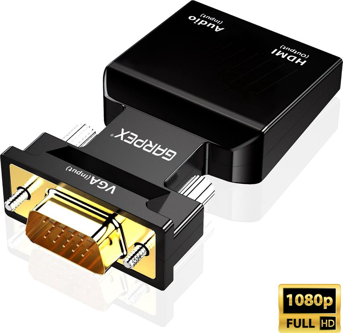 Garpex® Vga Naar Hdmi Adapter - 1080p Full Hd - Compact Zwart