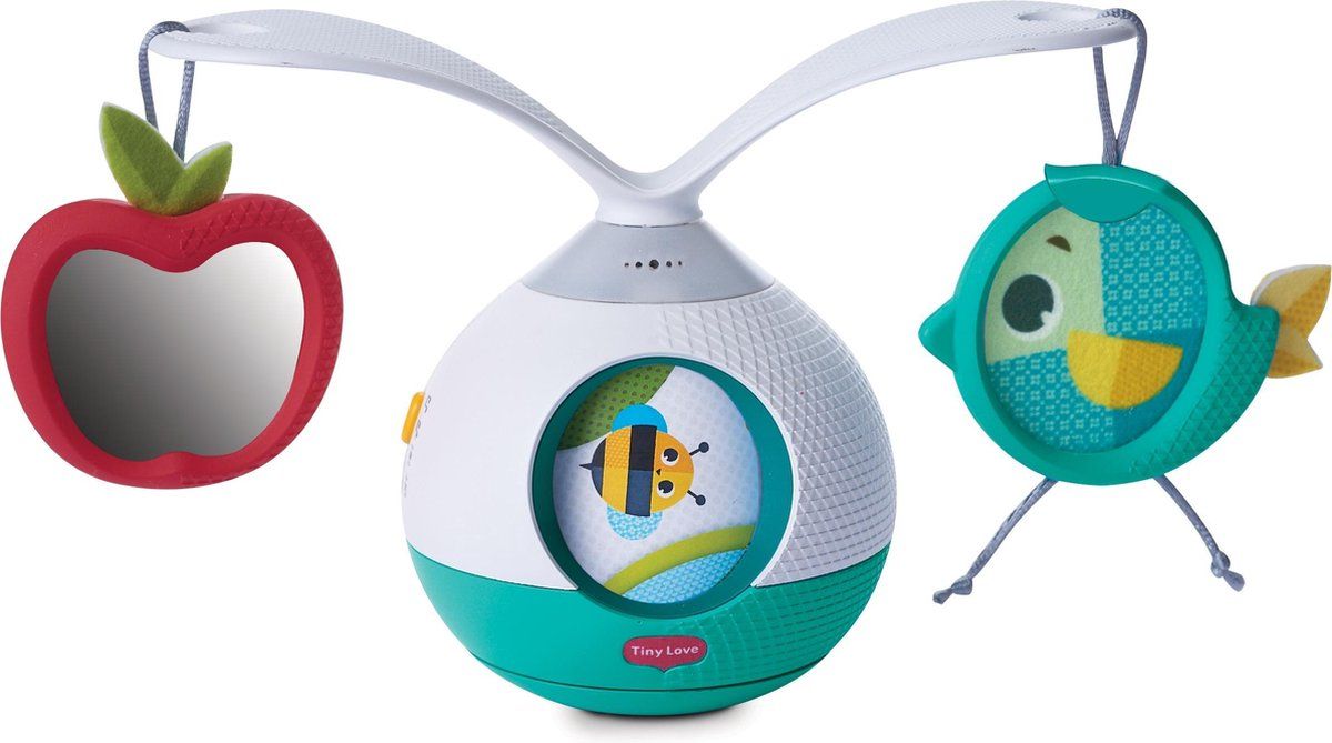 Tiny Love Tummy Time Muziekmobiel - Meadow Days - 2-in-1 Tummy Time&Meeneem Mobiel - Blauw