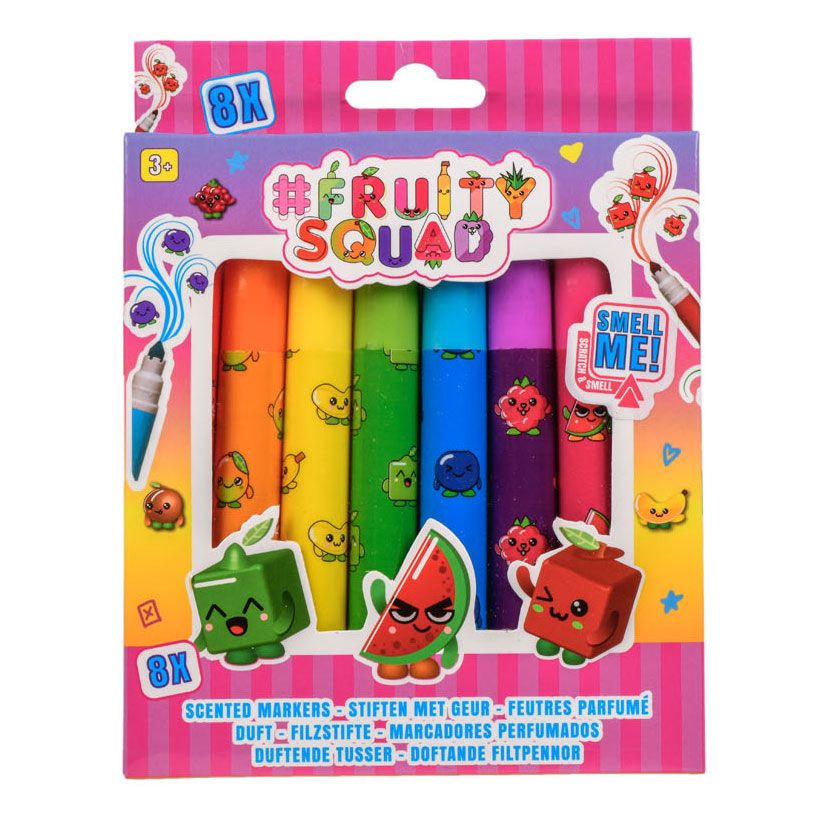 Fruitysquad Stiften Met Bredepunt Met Geur 8-Pack