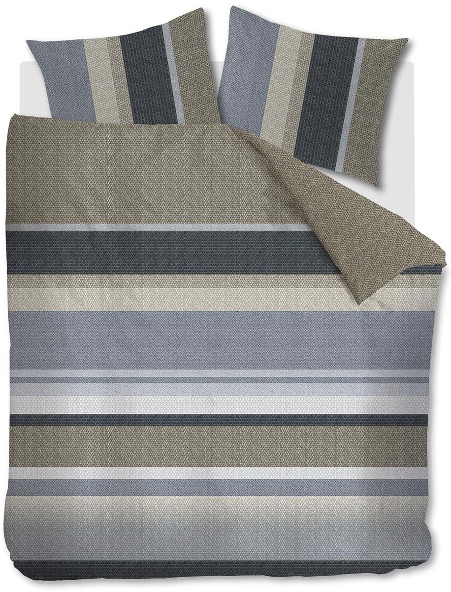 Beddinghouse Jorren - Dekbedovertrek Lits-Jumeaux - 240x200/220 Cm - Blauw Grijs