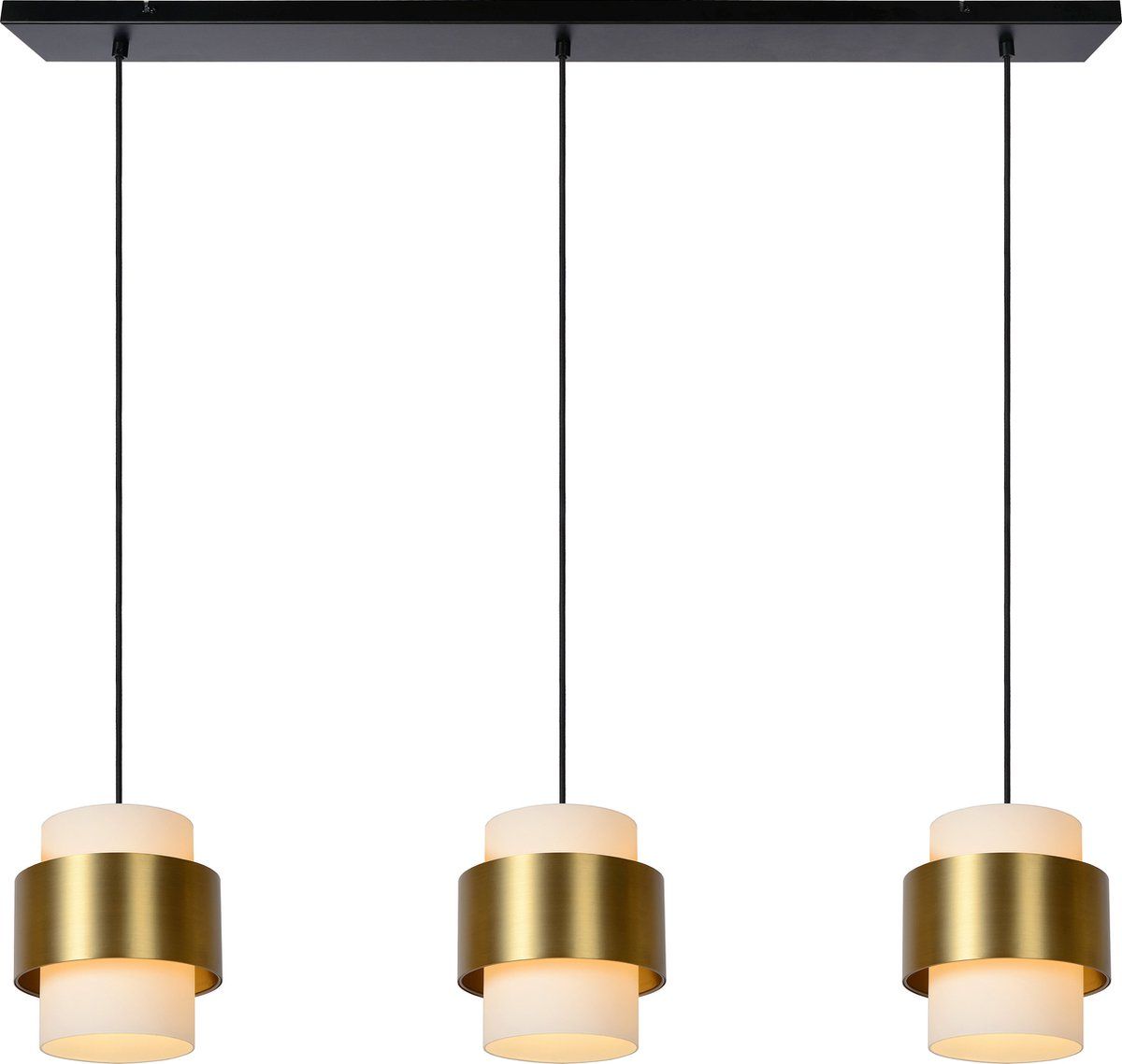 Lucide Firmin - Hanglamp - 3xE27 - Dimbaar - Mat Goud / Messing