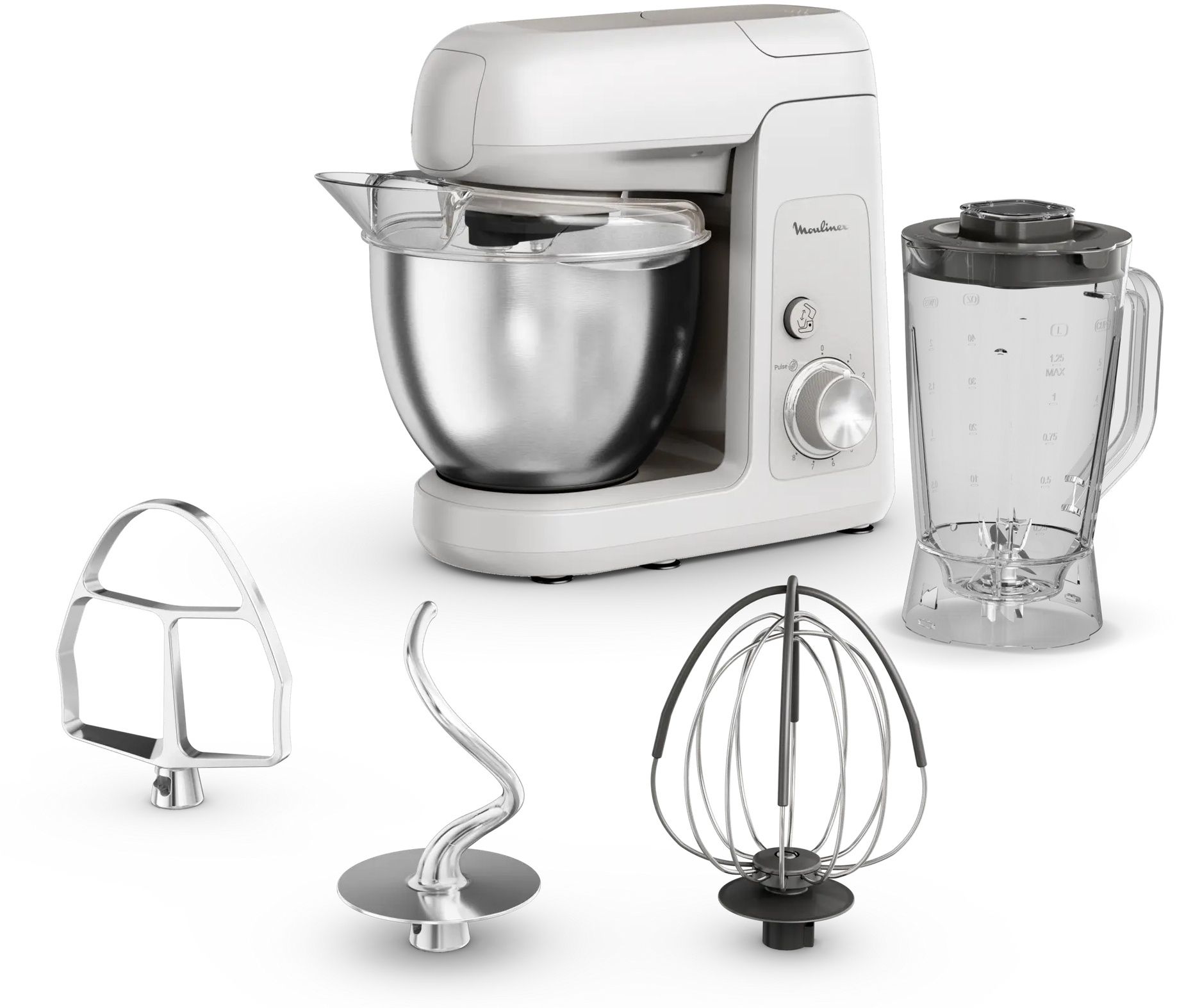 Moulinex QA521B25 - Keukenmachine - 1100W 4,6L - Inclusief blender 1,25L