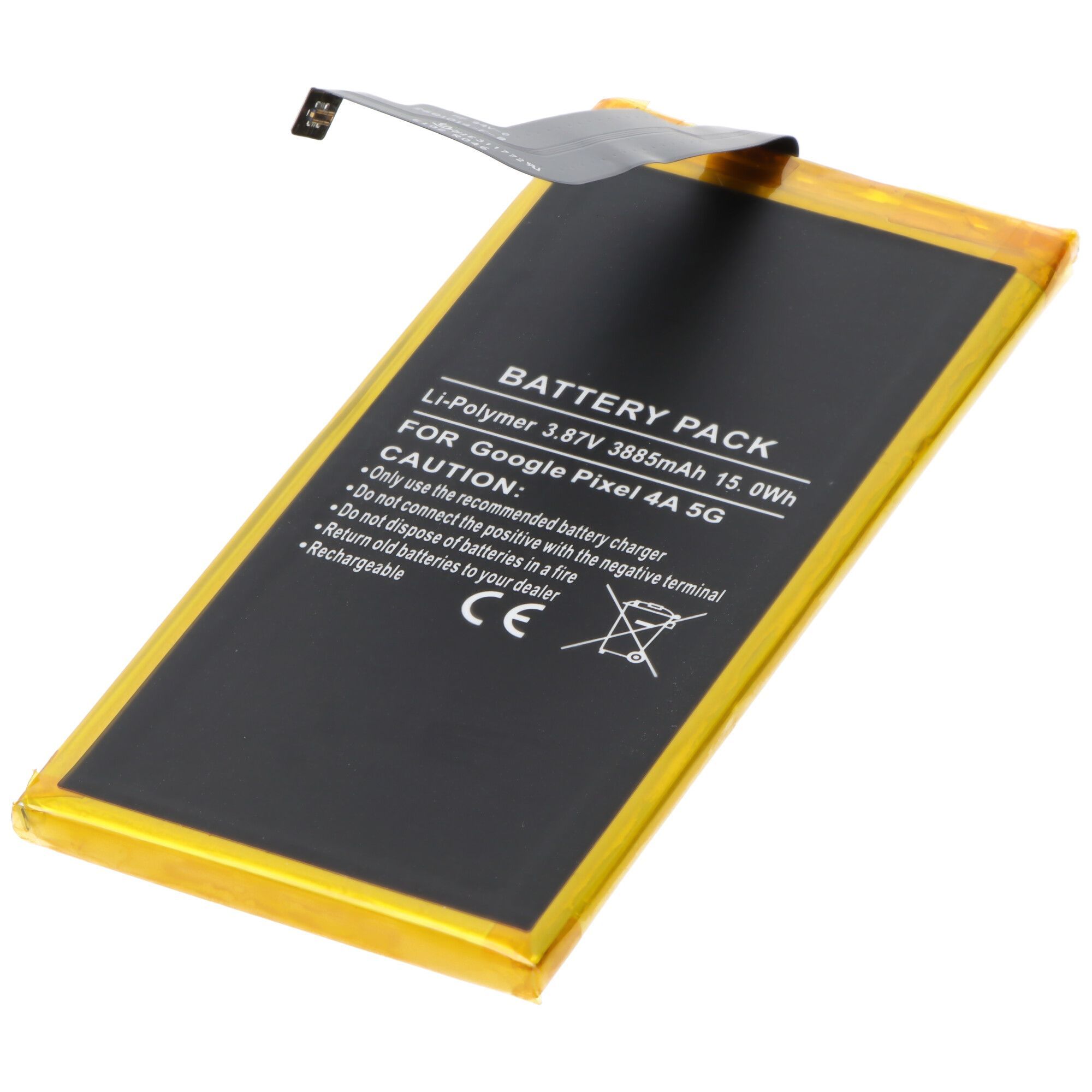 Google Pixel 4A 5G - Accu - Li-Polymer 3885mAh 3.87V 15.0Wh