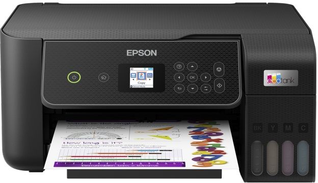 Epson Zwart/Wit Ecotank Et-2871 - A4 Multifunctionele Wi-Fi-Printer - 90% Besparing Op Inktkosten