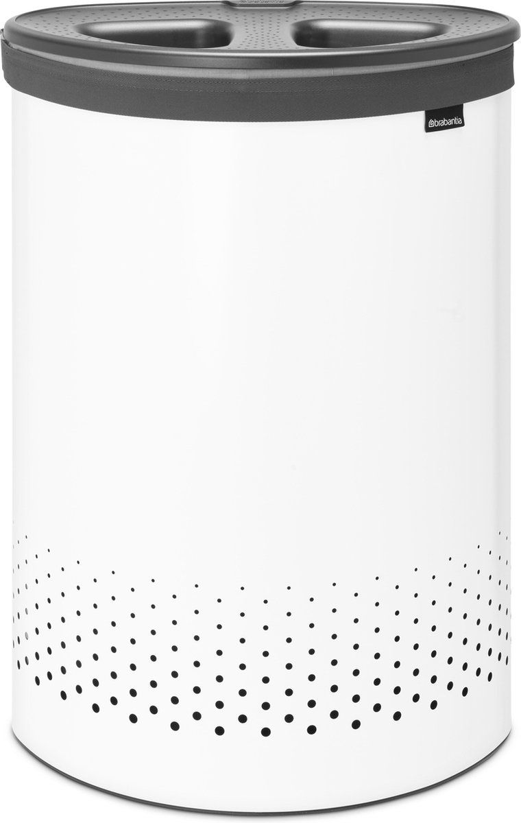 Brabantia wasbox, 55 L donkergrijs / wit