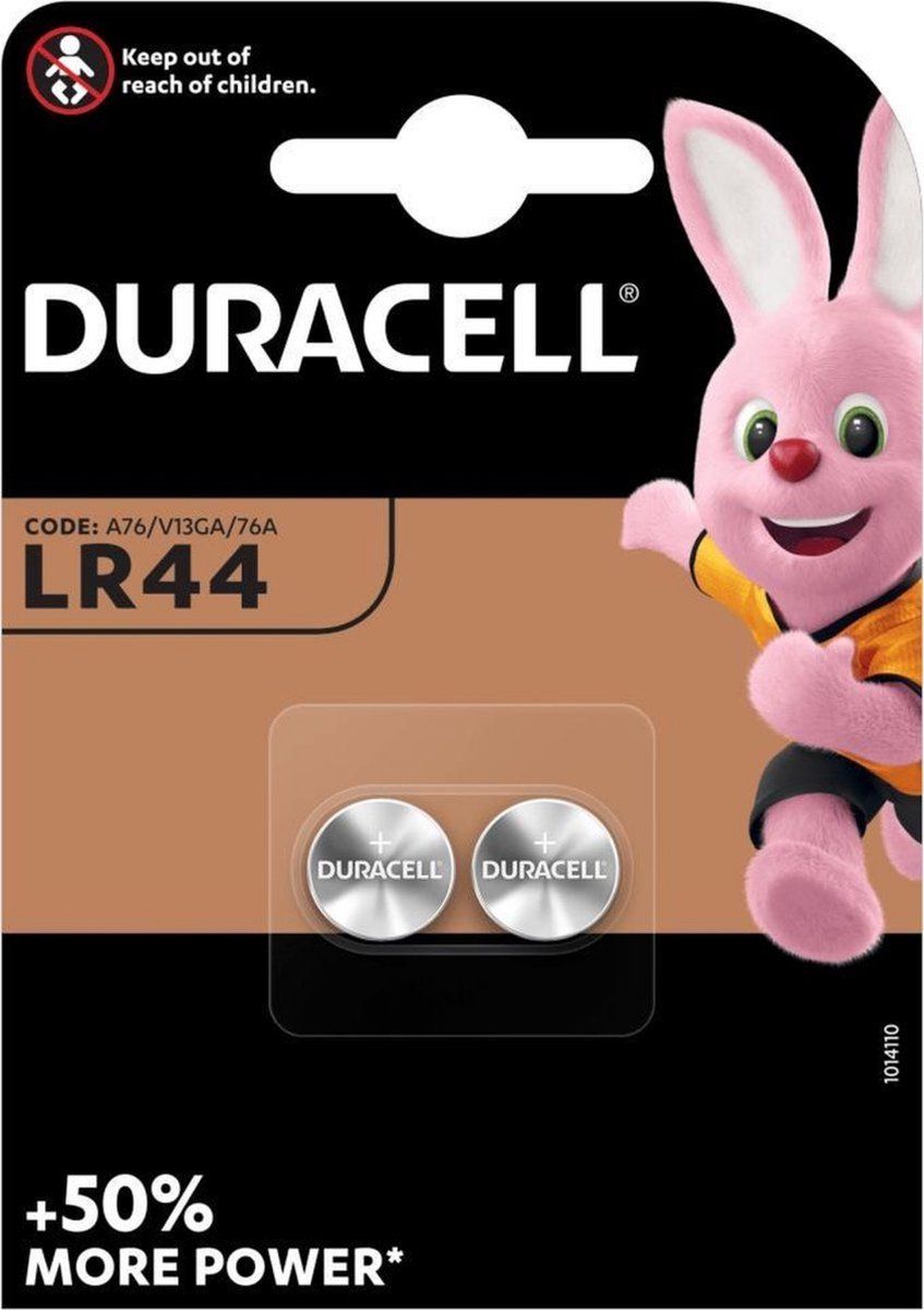 Duracell LR44 - Alkalinebatterij - Duralock Power Preserve - (2 stuks)