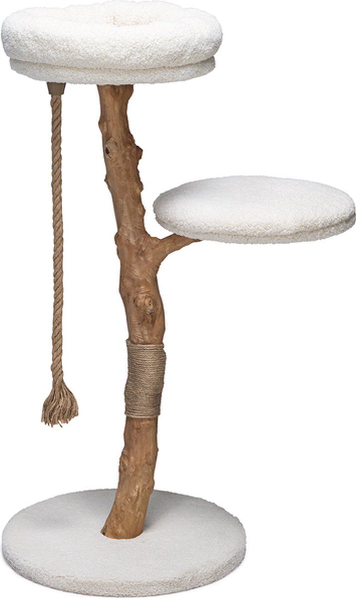 Designed By Lotte - Krabmeubel Vilja - Krabpaal - Jute Krabgedeelte - Hout 110x50 Cm