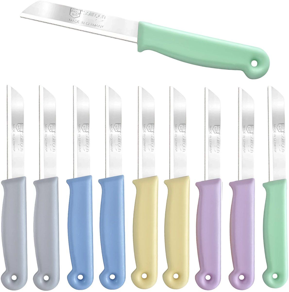 Blauw, Geel, Groen, Paars, Grijs