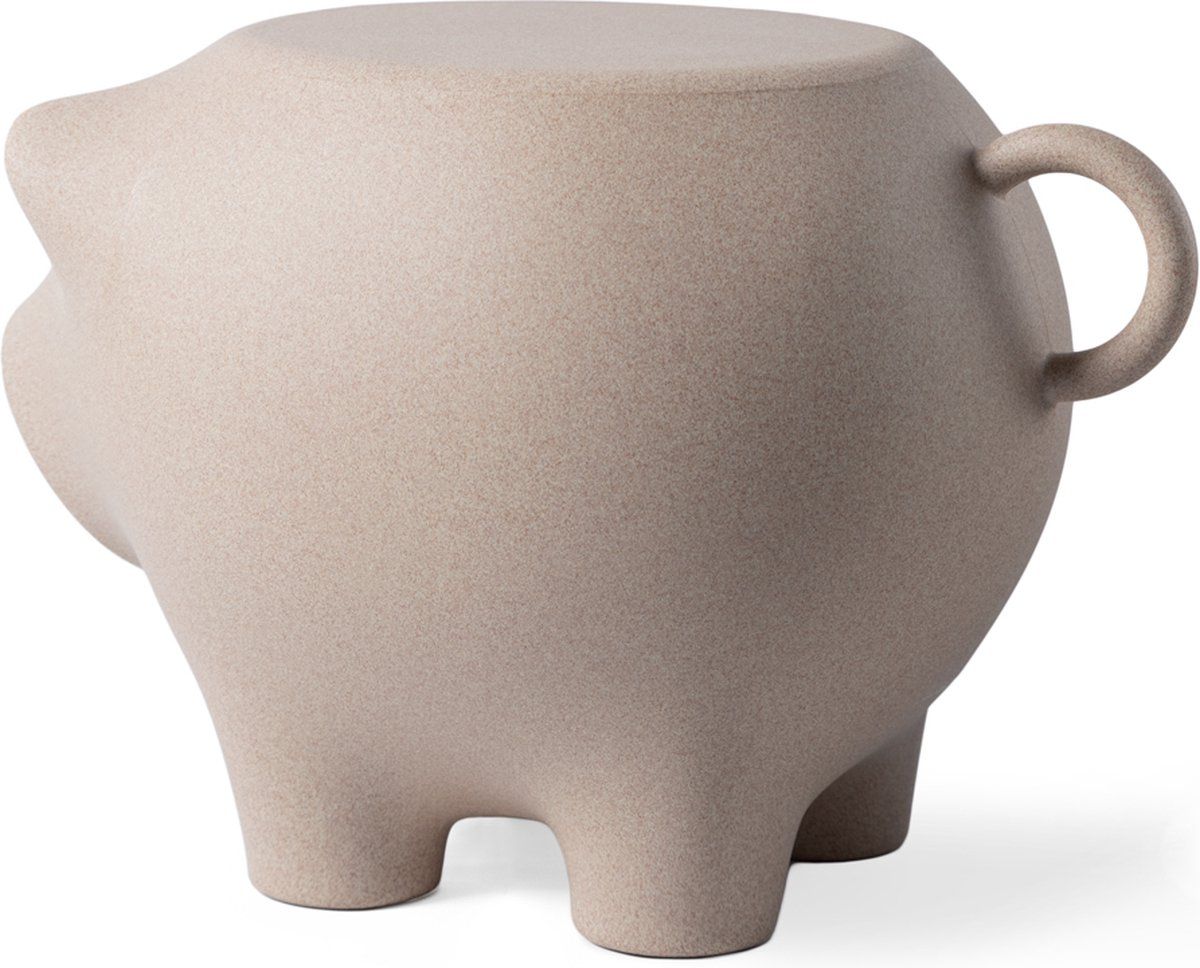 Bijzetvarken Zand / Sidepig Sand - Design Bijzettafel - Mixed Materiaal - Werkwaardig.