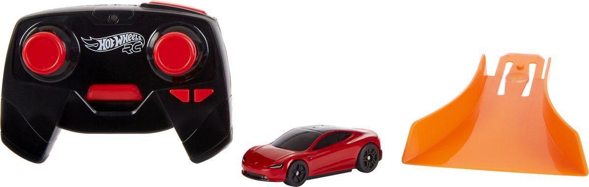 Hot Wheels R/C Tesla Roadster - RC Voertuig - Turbo-boostknop - Multi kleuren