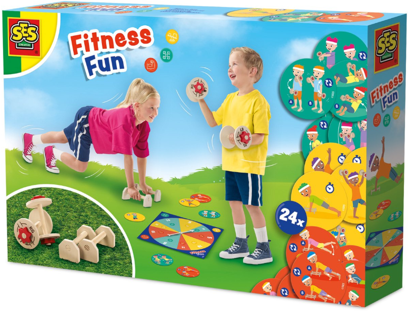 SES fitness fun 02409 - Fitnessset - 24 sport oefeningen - Thuis sportschool