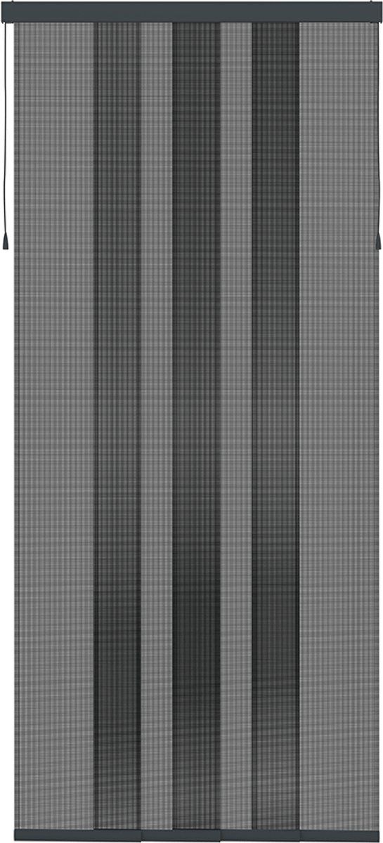Livn Lamellenhor Deur Plus Schuifbaar 95x235cm - Inkortbaar - Voor deuropening 90x230cm - Antraciet