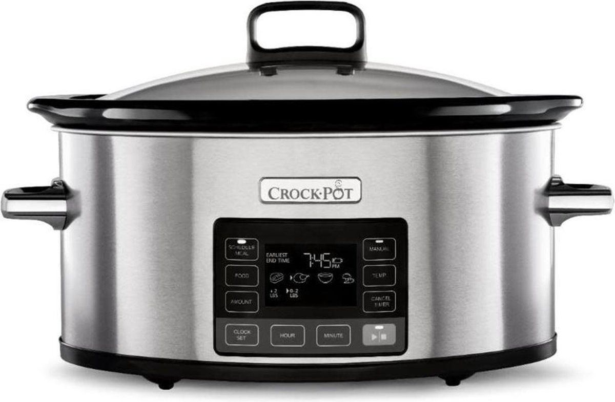 CrockPot CR066 - Slow Cooker - Time Select functie - Zilver