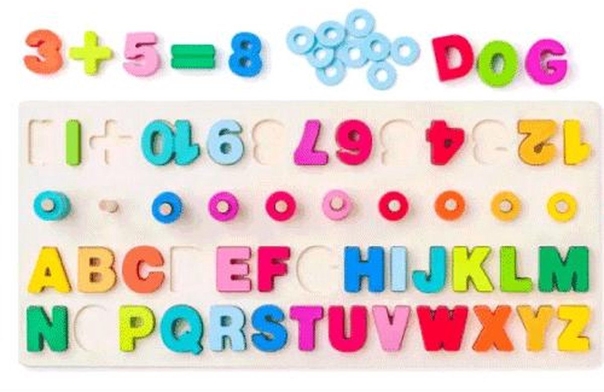 Woody Leerbord Met Cijfers+letters 90223.