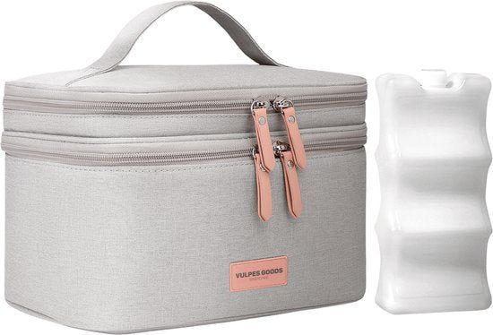 Vulpes Goods ® Babycare - Luxe Koeltas Met Koelelement - Voor Onderweg - Kolftas - Moedermelk Tot 12