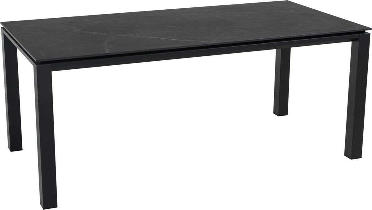 Les Tafel Monte Carlo Zwart 180x90cm