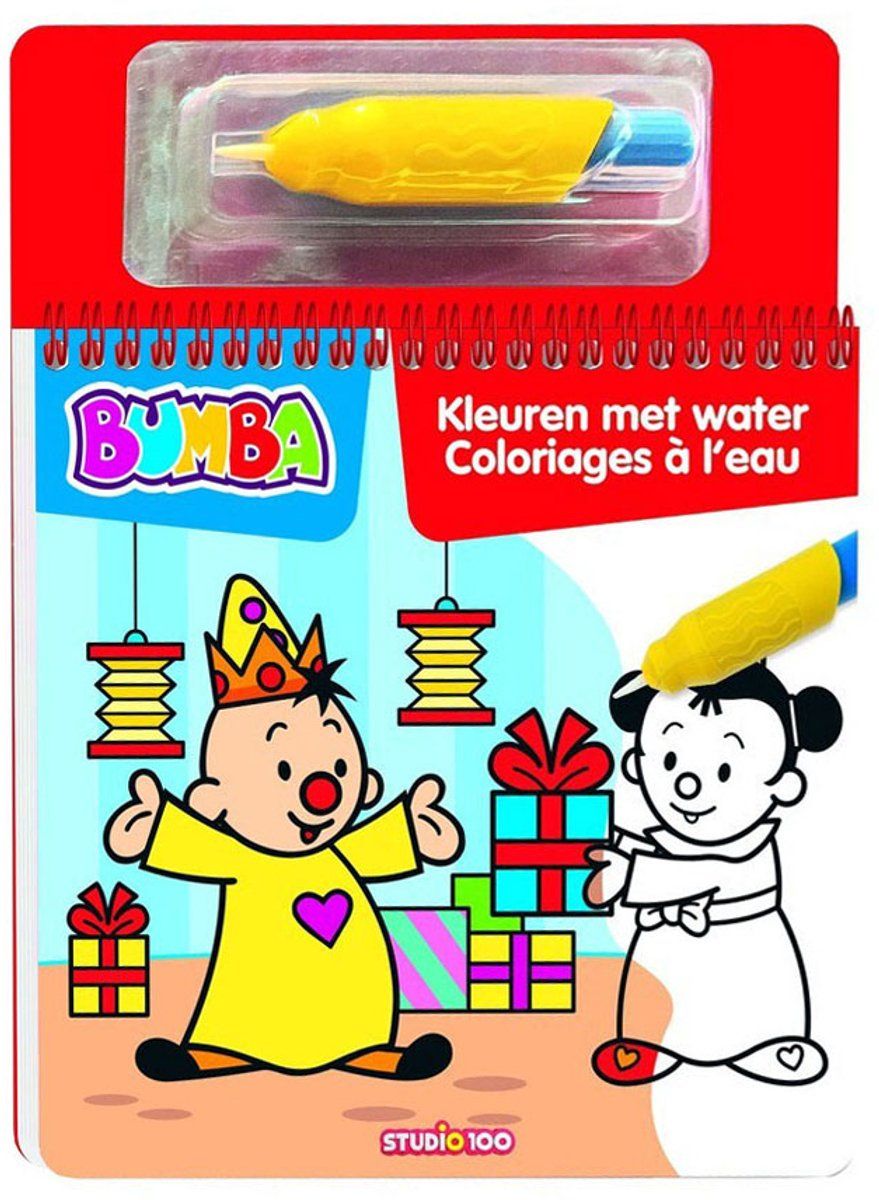 Studio 100 Bumba - Kleuren Met Water - Kleurboek En Waterpen - Multi Kleuren