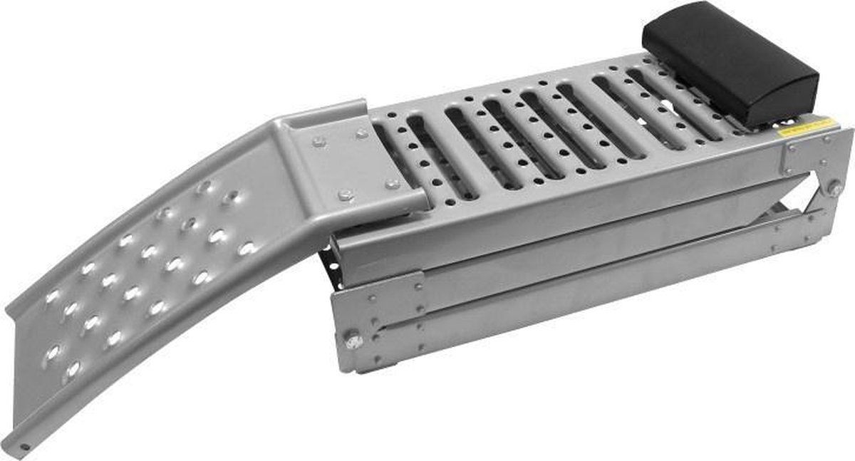 Carpoint - Uitvouwbare Oprijplaat/Oprijbrug - Maximaal Draagvermogen 250kg/800kg - Zilver