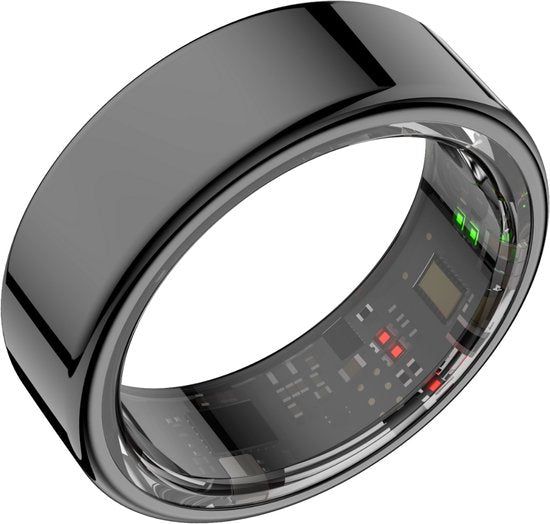 Focus® S1 Smart Ring - Zwart - Maat 7 - Hartslag - Menstruatiecyclus - Slaap Monitor - Slimme Ring -