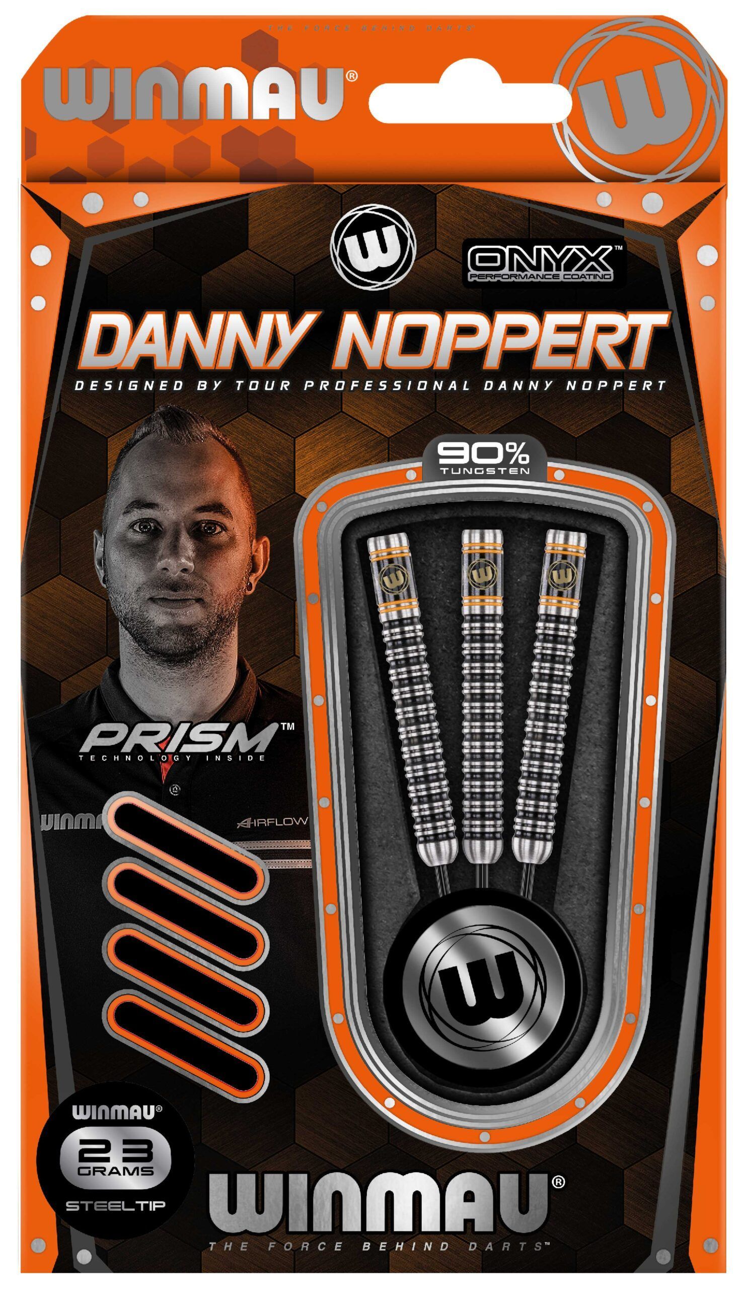 Winmau Danny Noppert - Darts - 25gr 90% Nickel Tungsten - Onyx Coating