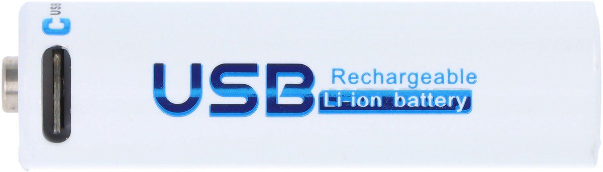 Ronde cel 14500 AA - Li-ion - 1,5 V 1700 mAh 2,55 Wh USB-C