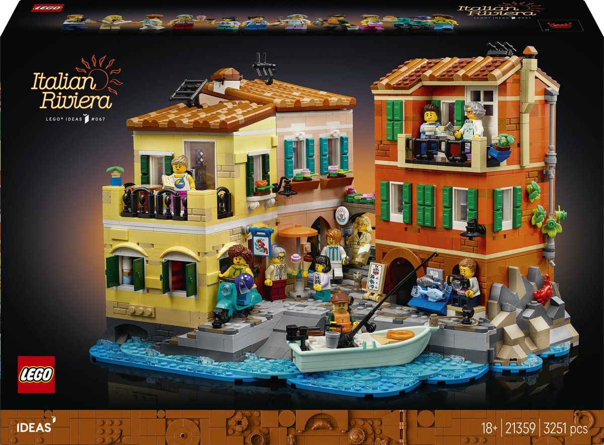 LEGO® Ideas - 21359 - Architectuurset Italiaanse Rivièra - 3251 onderdelen (10 minifiguren)
