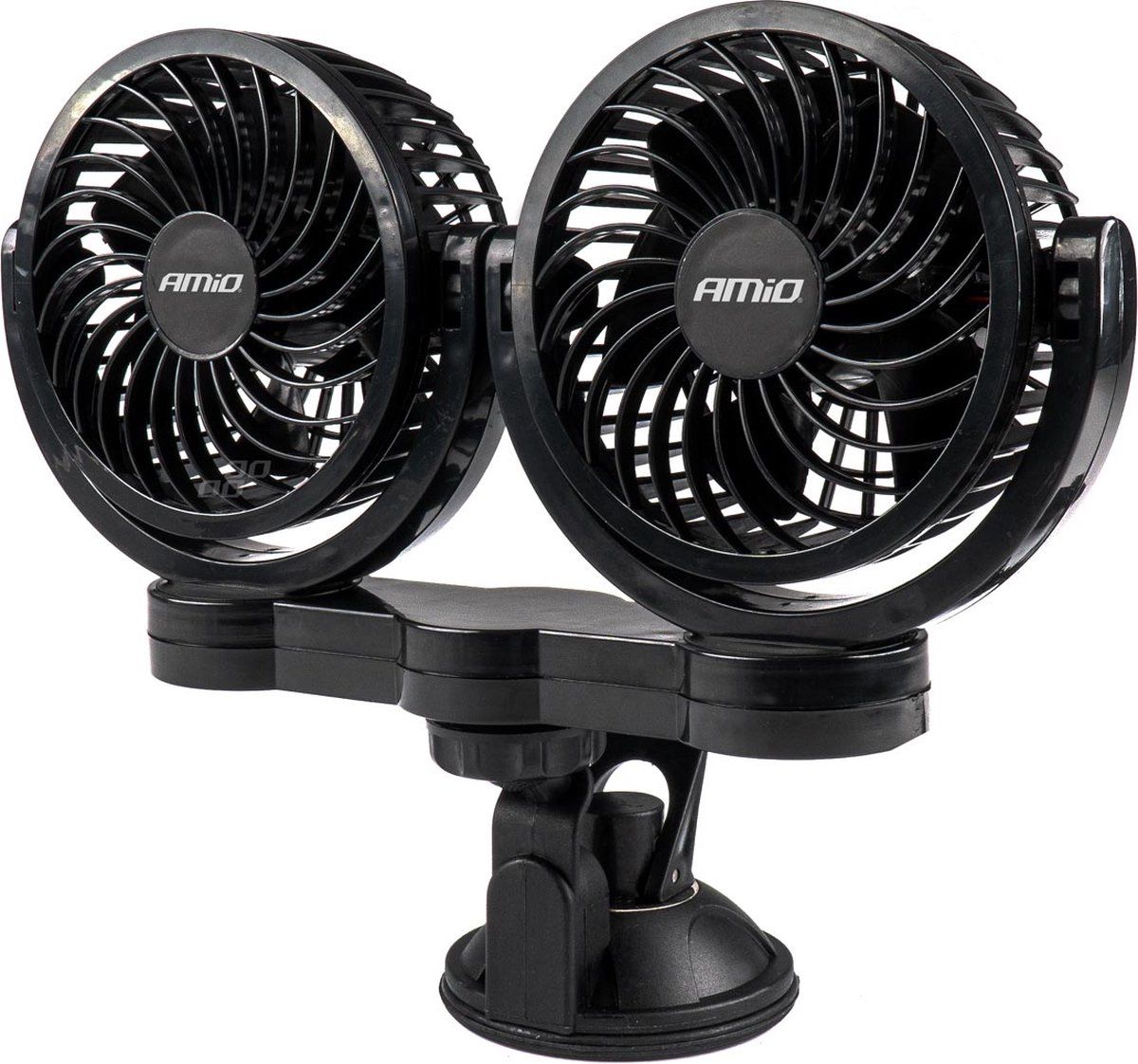 Amio Autoventilator Met Zuignap - 2x4"- 24V - (Alleen Voor 24V Voertuigen Geschikt / Vrachtwagen / Bus Ventilator