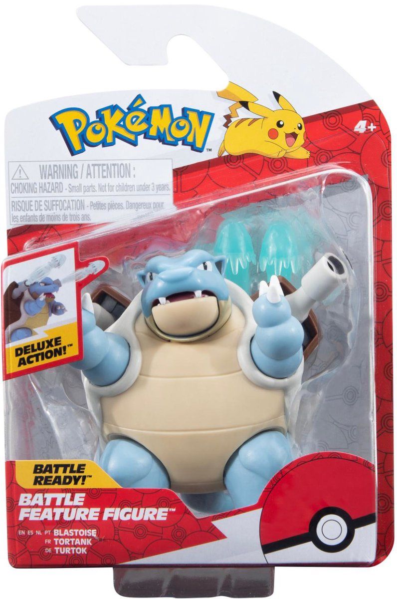 Jazwares Blastoise - Pokémon Battle Feature Speelfiguur 11 Cm