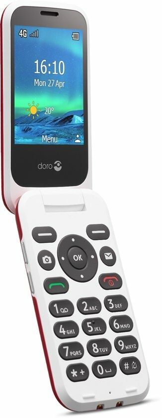 Doro 6820 - Mobiele telefoon - 2,8"LCD - Rood Wit