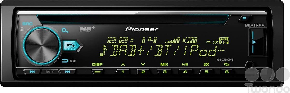 Pioneer Deh-X7800DAB - Autoradio - Dab+ Bluetooth-audio - Zwart