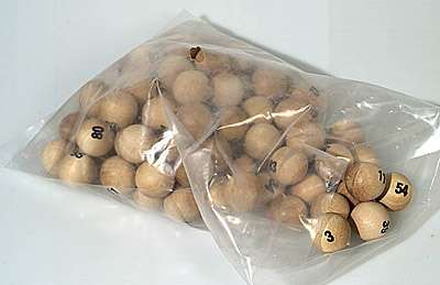 Longfield Wooden Bingo Balls 1-75