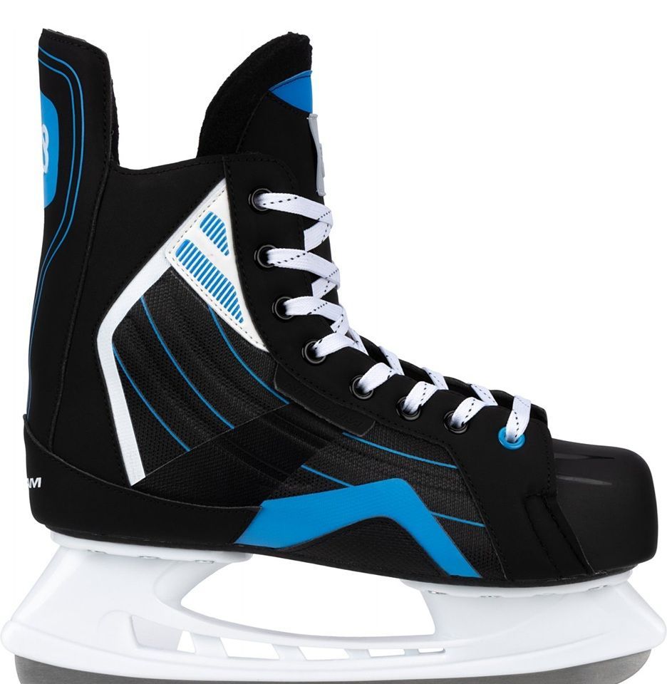 Nijdam Deluxe Arctic Chill - IJshockeyschaats - Verstelbaar - Zwart/Blauw - Maat 42