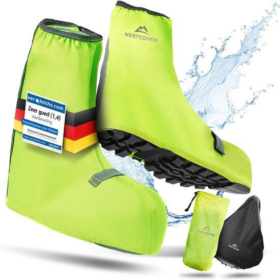 Nextcover® Overschoenen Waterdicht | 100% Waterdichte Regenschoenen Fiets | Reflecterende