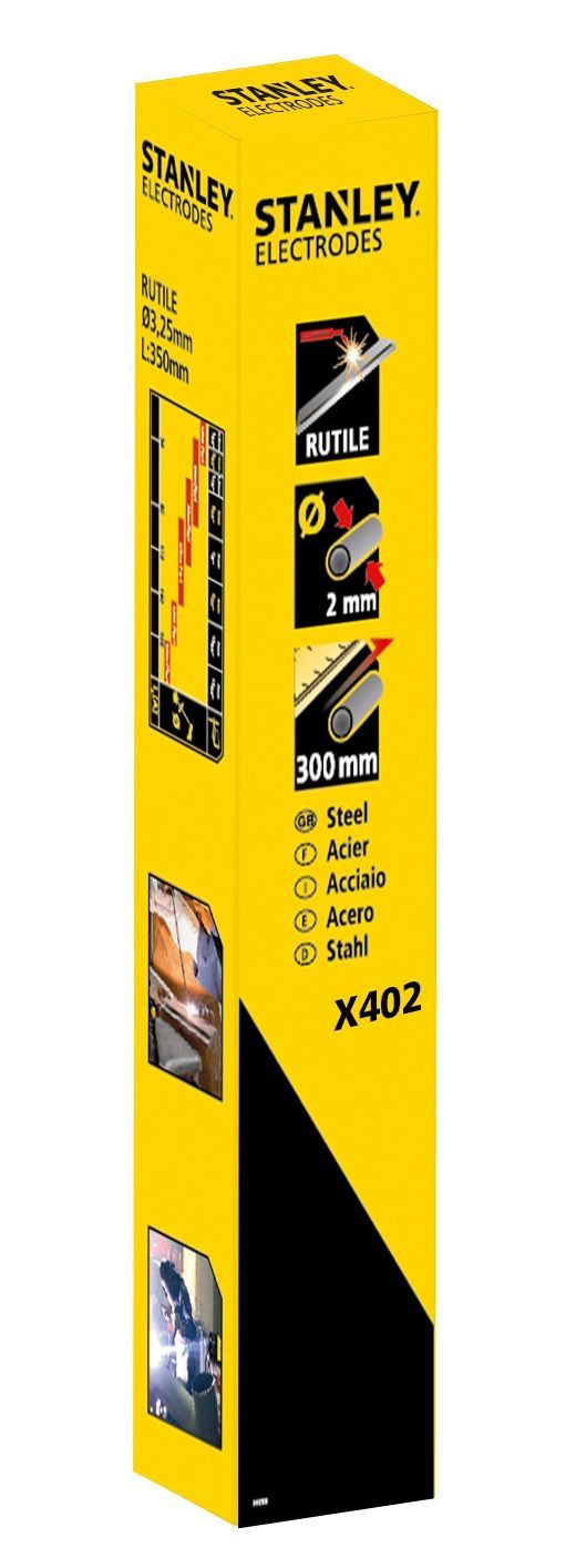 Stanley Laselektroden Rutiel - 2mm - 300mm - 402 Stuks (402 Stuks)