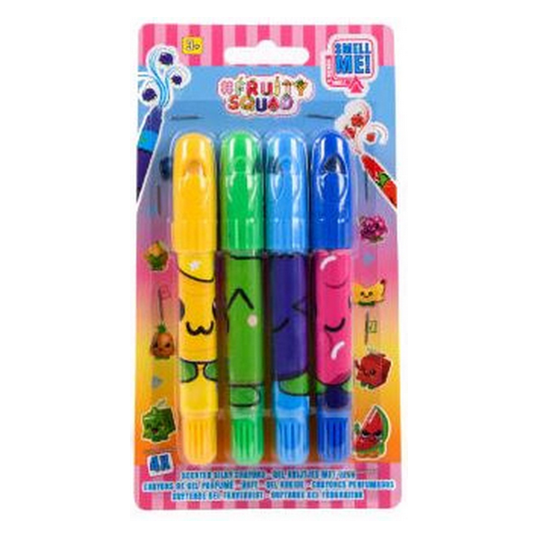 4 Fruitysquad Krijtjes Met Geur | Kinderen | Kleurpotloden | Kleuren | Speelgoed