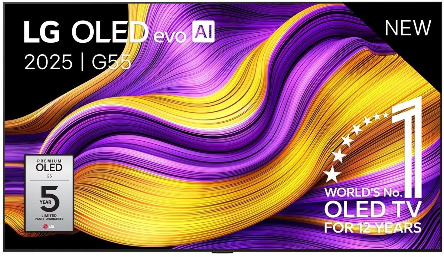 LG OLED evo G55LW - Ultra HD TV - 65"- 120Hz - Dolby Vision - Zwart