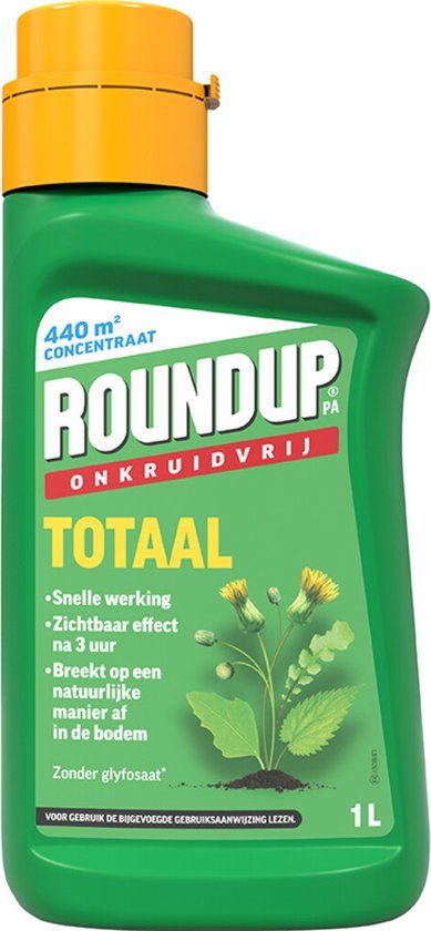 Roundup® Totaal Onkruidvrij Concentraat - Onkruidverdelger Concentraat - 1L Voor 440m² - Zonder Glyfosaat